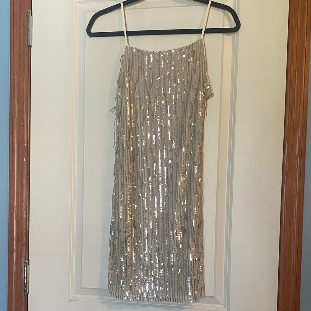 Trixxi silver sequin mini dress
